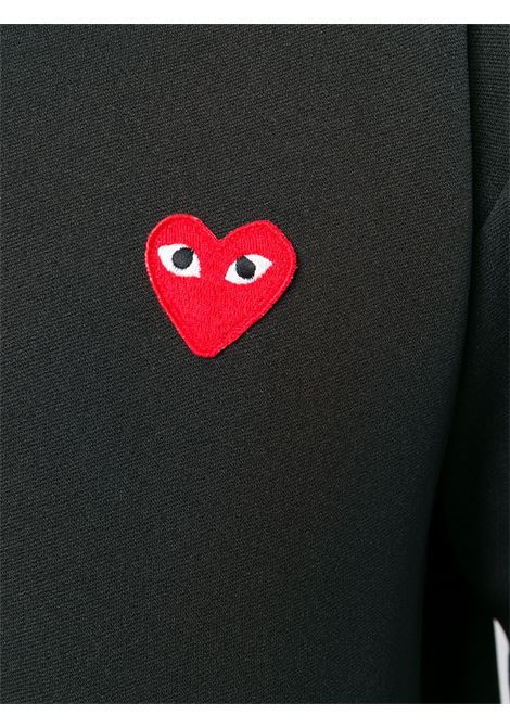 zipped red emblem hoodie unisex COMME DES GARÇONS PLAY | AX-T172-0511
